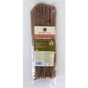 Picture of Olive Green Organics 3 Grain Spaghetti Brown Rice, Quinoa & Amaranth - 300g
